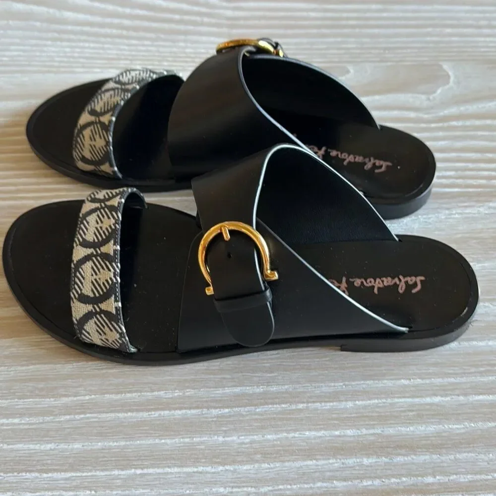 Salvatore Ferragamo Cassie Flat Gancio Slide Sandals size 6